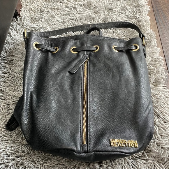 Bucket Backpack w/ gromets, zipper detailing - Picture 2 of 6